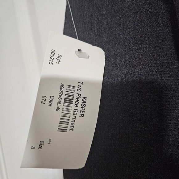 Kasper Size‎ 8 Suit With Slacks And Blazer Grey & Black With Floral Accents89 - Picture 4 of 4